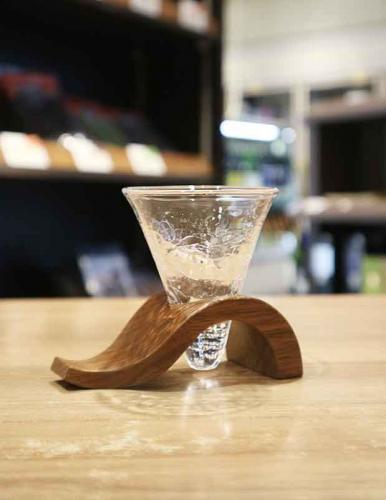 淳工房 木グラス 【ヒビ・小】ナミ台 単品 | 日本酒・地酒 自然派